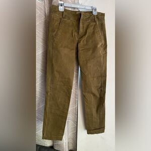 A.L.C Skinny Utility Pants Cotton Khaki Olive Green Sz 4
